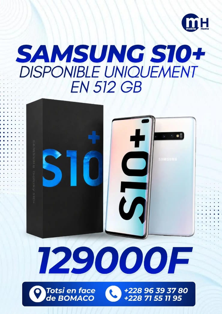 Samsung Galaxy S10+ — promotion Mobile Home Togo 228