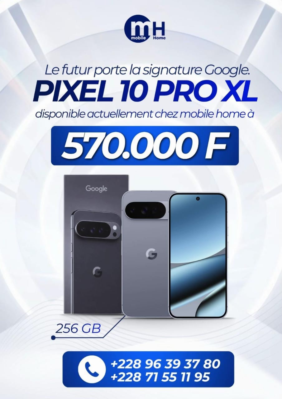 Google Pixel 10 Pro XL — promotion Mobile Home Togo 228